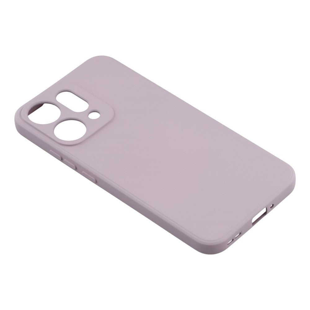 For Oppo Reno14 Pro 5G (Global) Case TPU Back Soft Anti-Scratch Fiber Lining Phone Cover - Purple