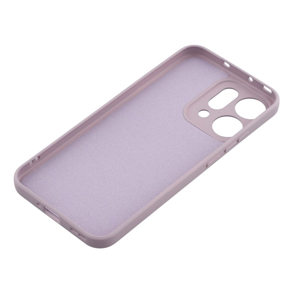 For Oppo Reno14 Pro 5G (Global) Case TPU Back Soft Anti-Scratch Fiber Lining Phone Cover - Purple