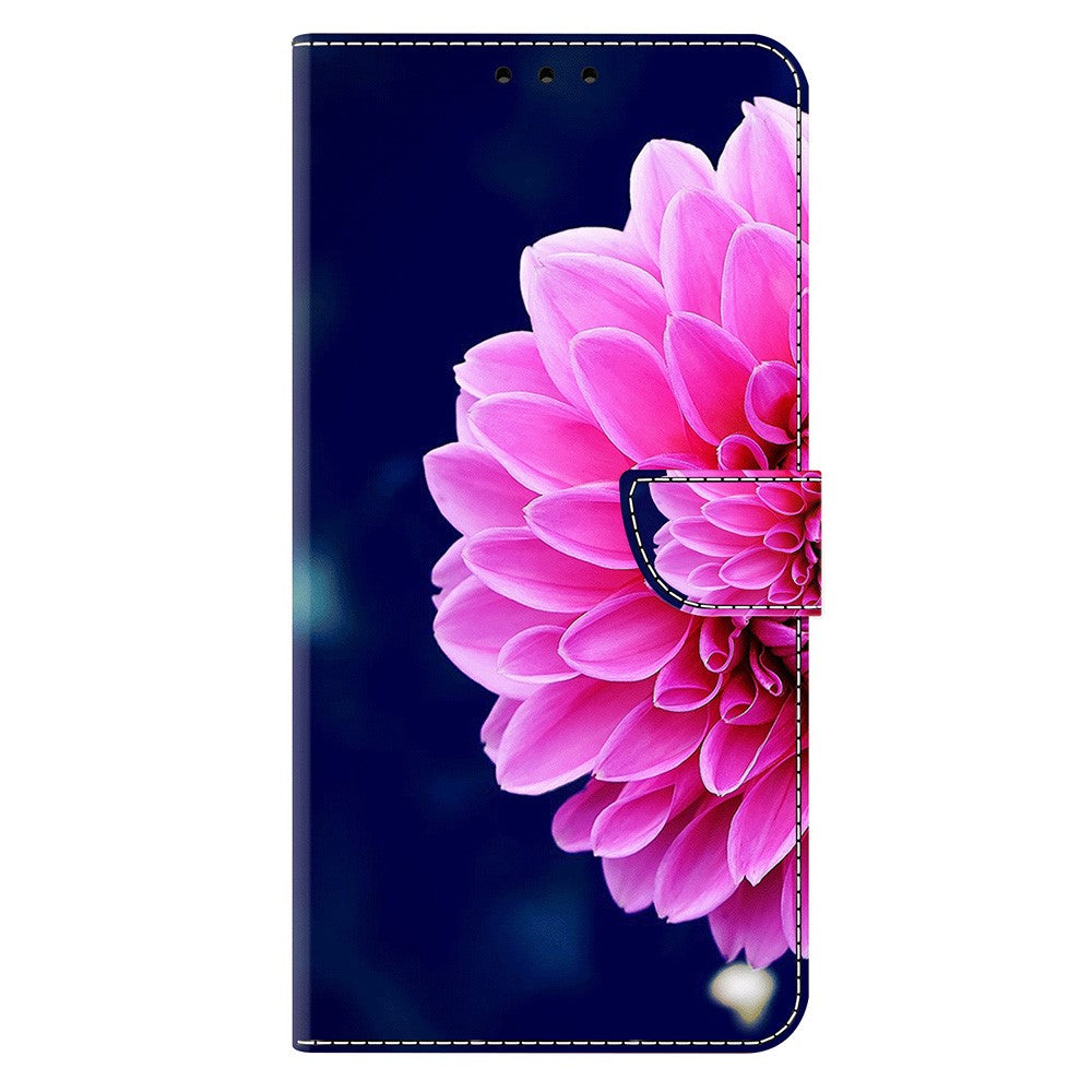 For iPhone 17 Pro Max Case 3D Pattern PU Leather Wallet Phone Cover with Stand - Pink Flowers