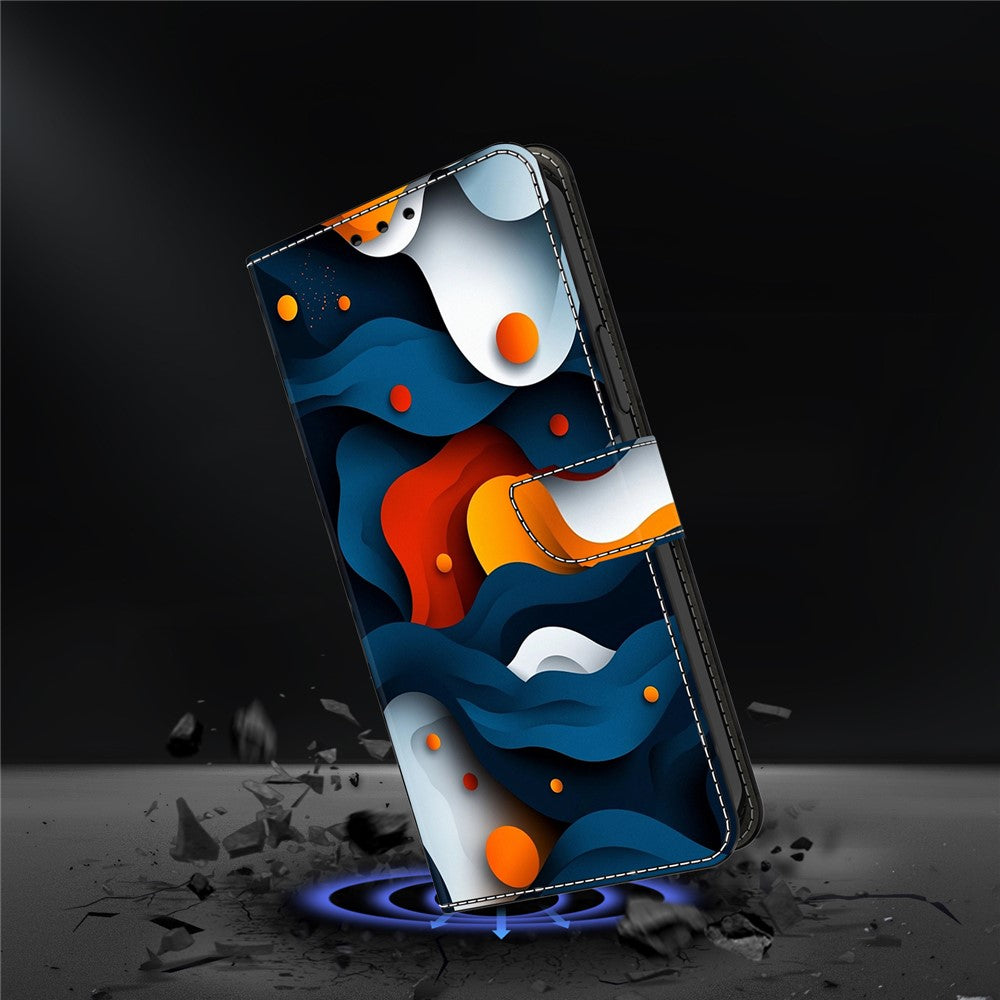 For iPhone 17 Pro Max Case Wallet Stand Pattern Printing PU Leather Flip Phone Cover - Gradient