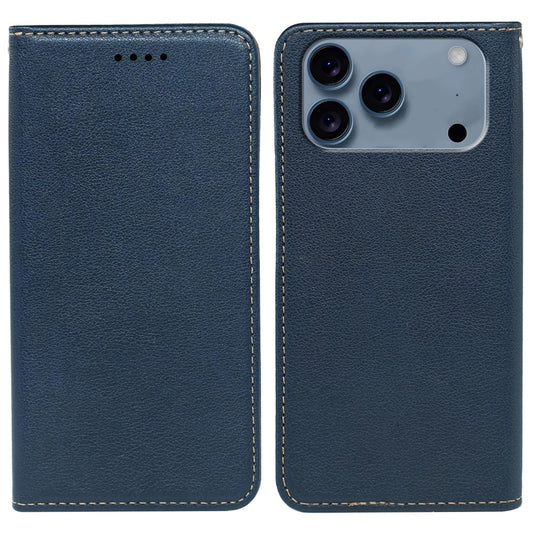 For iPhone 17 Pro Max Case Wallet RFID Blocking Leather Phone Cover Strong Magnetic Closure - Blue