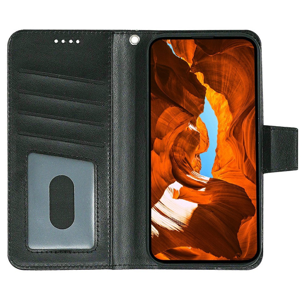 For iPhone 17 Pro Max Case Stand Card Holder Wallet Leather Phone Cover - Black