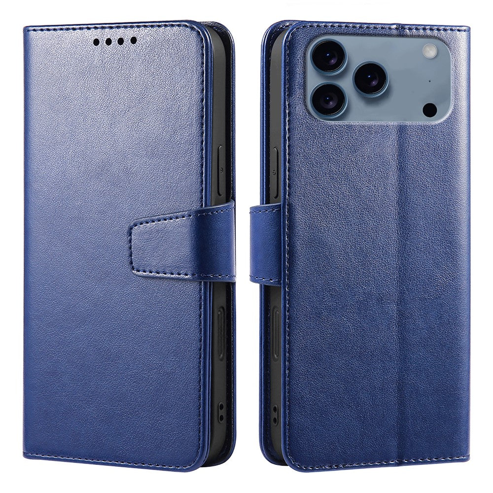 For iPhone 17 Pro Max Case Stand Card Holder Wallet Leather Phone Cover - Blue