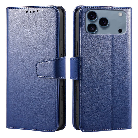 For iPhone 17 Pro Max Case Stand Card Holder Wallet Leather Phone Cover - Blue