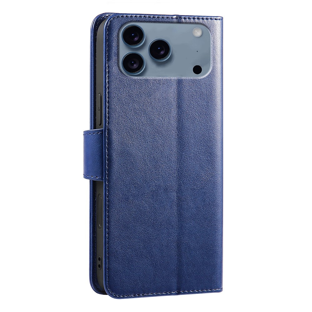For iPhone 17 Pro Max Case Stand Card Holder Wallet Leather Phone Cover - Blue