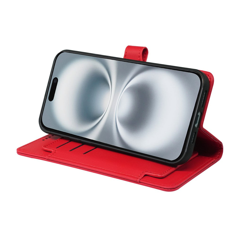 For iPhone 17 Pro Max Case with 9 Card Slots PU Leather Stand Phone Cover - Red