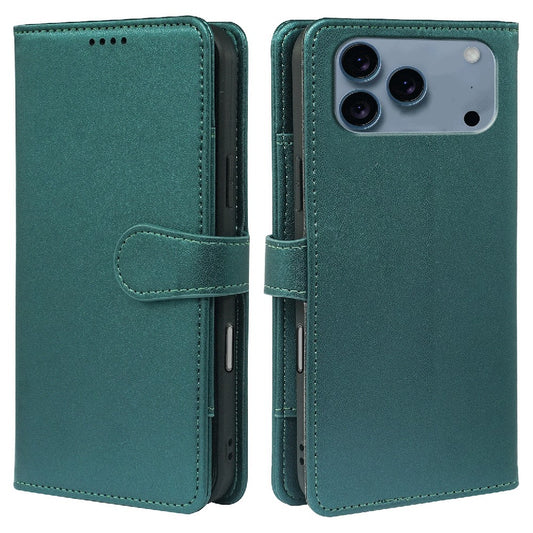 For iPhone 17 Pro Max Case with 9 Card Slots PU Leather Stand Phone Cover - Green
