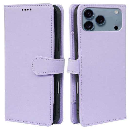 For iPhone 17 Pro Max Case with 9 Card Slots PU Leather Stand Phone Cover - Purple
