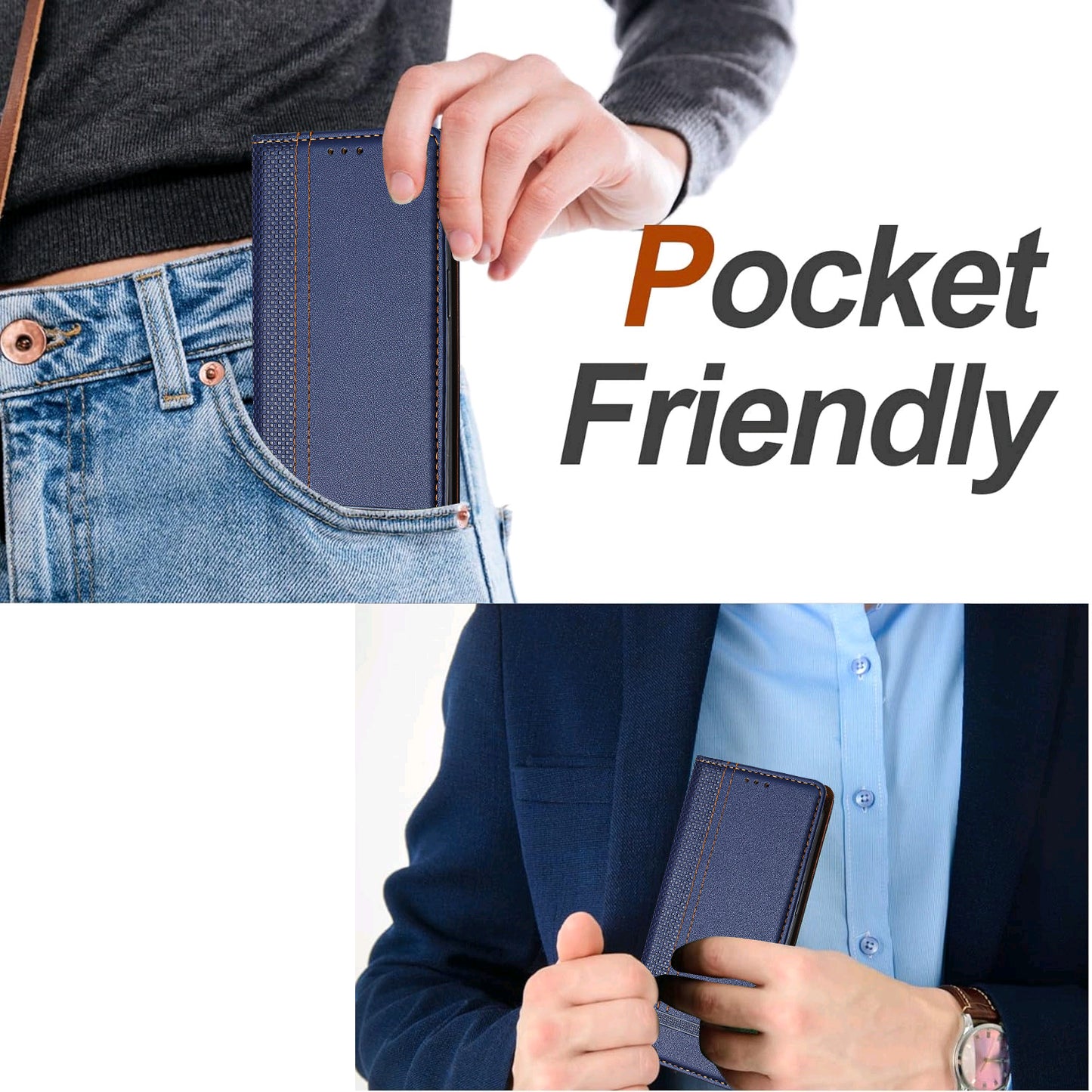 For Oppo Reno14 Pro 5G (China) / Oppo Reno14 Pro 5G (Global) Case L-Shaped Grid Pattern Leather Stand Phone Cover with Card Slots - Blue