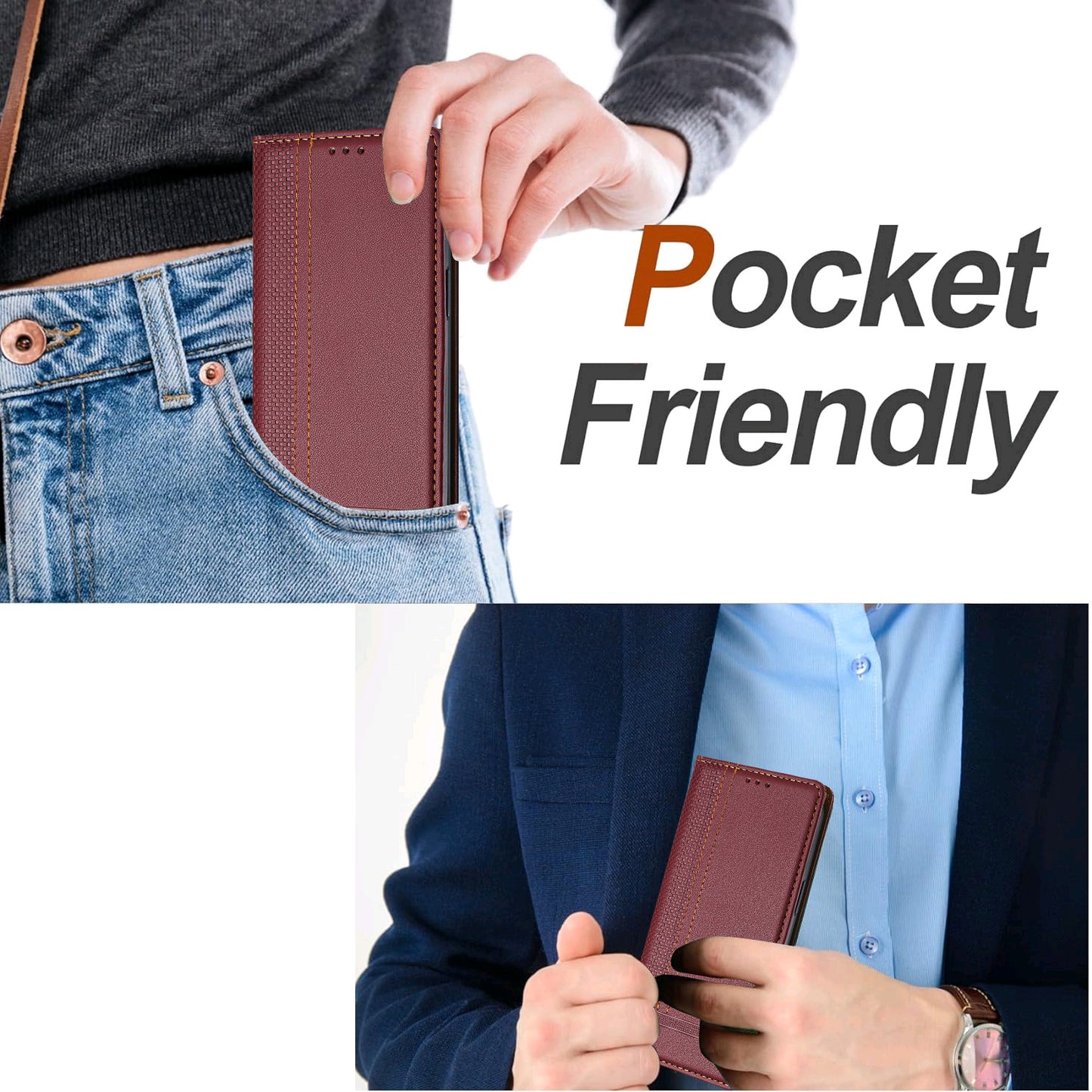 For Oppo Reno14 Pro 5G (China) / Oppo Reno14 Pro 5G (Global) Case L-Shaped Grid Pattern Leather Stand Phone Cover with Card Slots - Wine Red