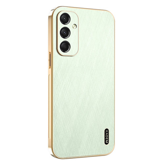 KADEM For Samsung Galaxy A17 5G Case Electroplating Silk Texture PU + TPU Phone Back Cover - Green