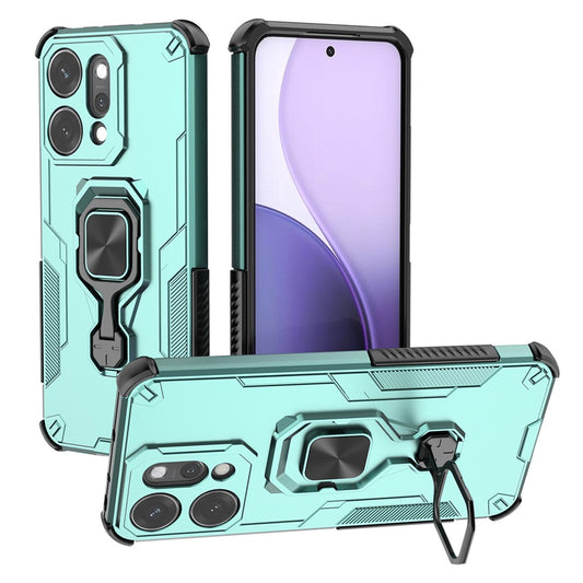 For Oppo Reno14 Pro 5G (Global) Case Rotatable Ring Kickstand PC + TPU Shockproof Phone Cover - Green