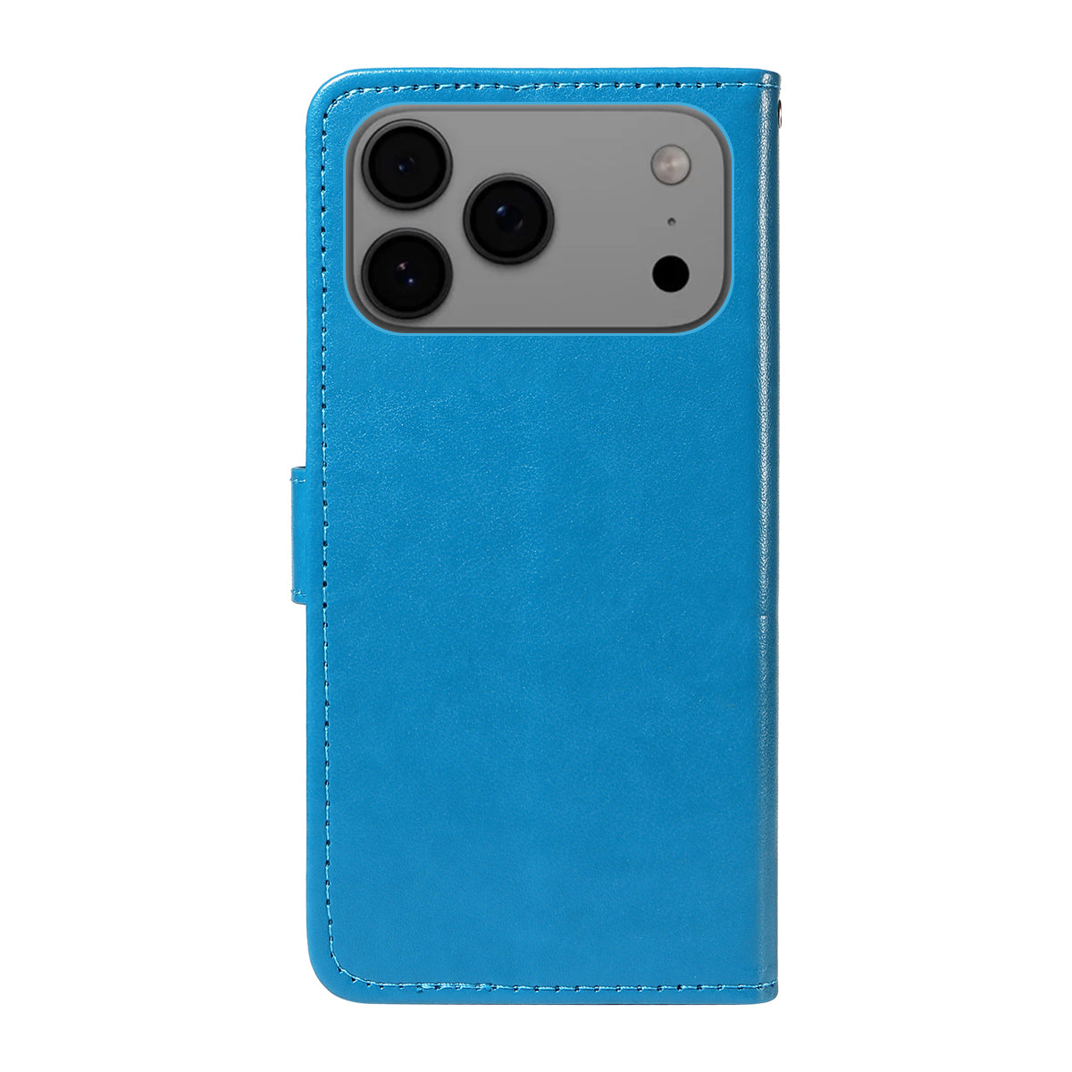 For iPhone 17 Pro Max Leather Wallet Case Cat Bee Pattern Phone Cover Stand - Blue