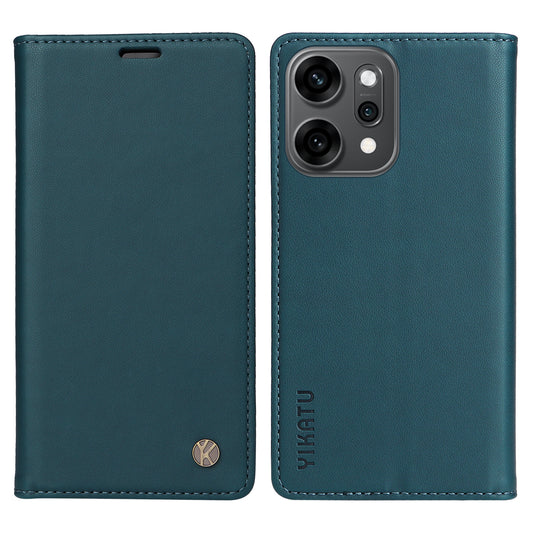 For Oppo Reno14 Pro 5G (China) / Oppo Reno14 Pro 5G (Global) Phone Cases YIKATU Magnetic Closure PU Leather Mobile Cover - Green
