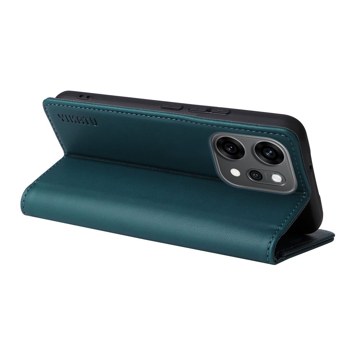 For Oppo Reno14 Pro 5G (China) / Oppo Reno14 Pro 5G (Global) Phone Cases YIKATU Magnetic Closure PU Leather Mobile Cover - Green
