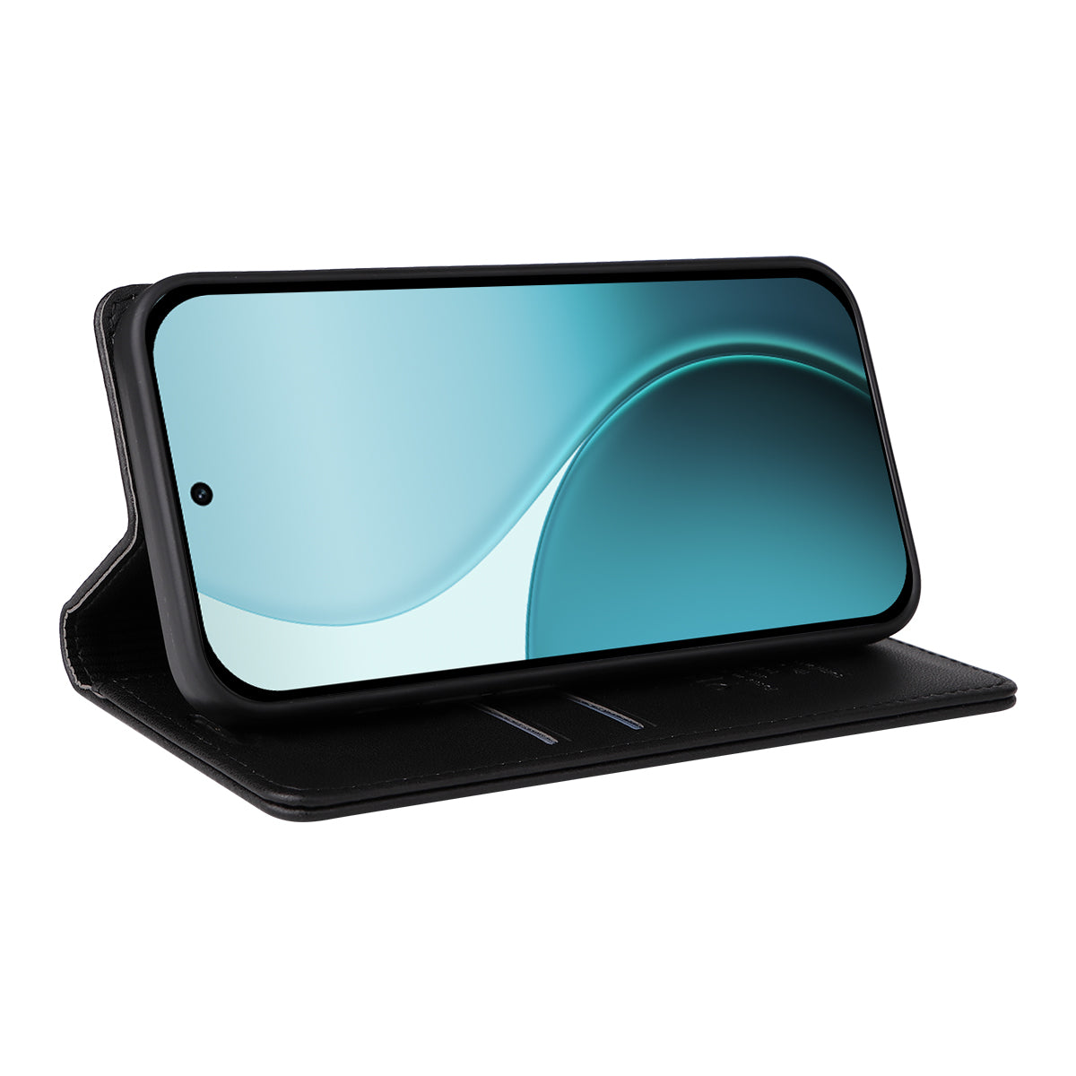 For Oppo Reno14 Pro 5G (China) / Oppo Reno14 Pro 5G (Global) Phone Cases YIKATU Magnetic Closure PU Leather Mobile Cover - Black