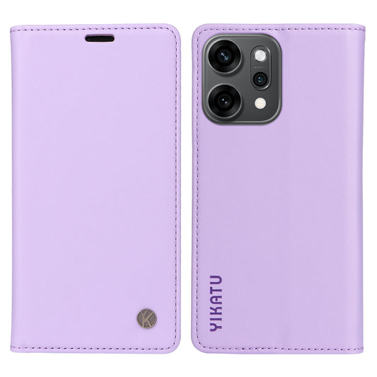 For Oppo Reno14 Pro 5G (China) / Oppo Reno14 Pro 5G (Global) Phone Cases YIKATU Magnetic Closure PU Leather Mobile Cover -  Light Purple