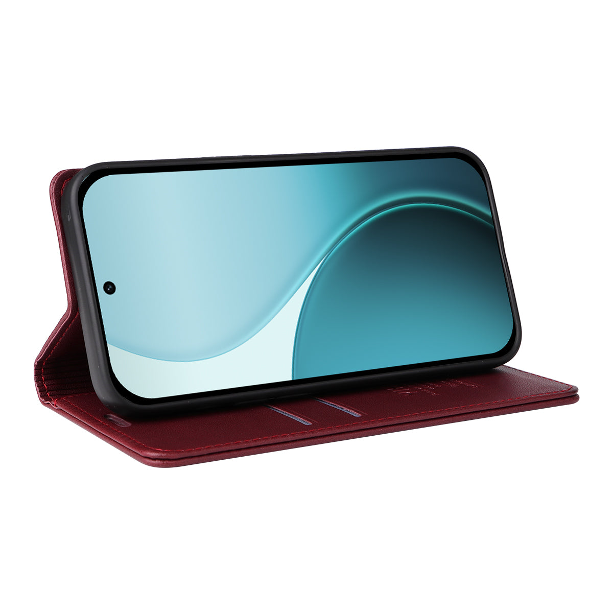 For Oppo Reno14 Pro 5G (China) / Oppo Reno14 Pro 5G (Global) Phone Cases YIKATU Magnetic Closure PU Leather Mobile Cover - Wine Red