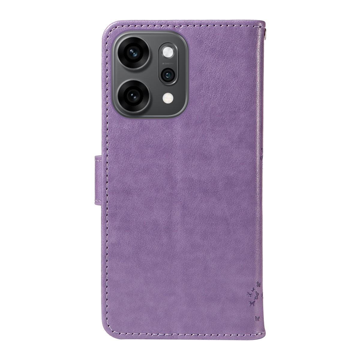 For Oppo Reno14 Pro 5G (China) / Oppo Reno14 Pro 5G (Global) Phone Case with Stand Cat Tree Pattern Leather Wallet Mobile Cover -  Light Purple