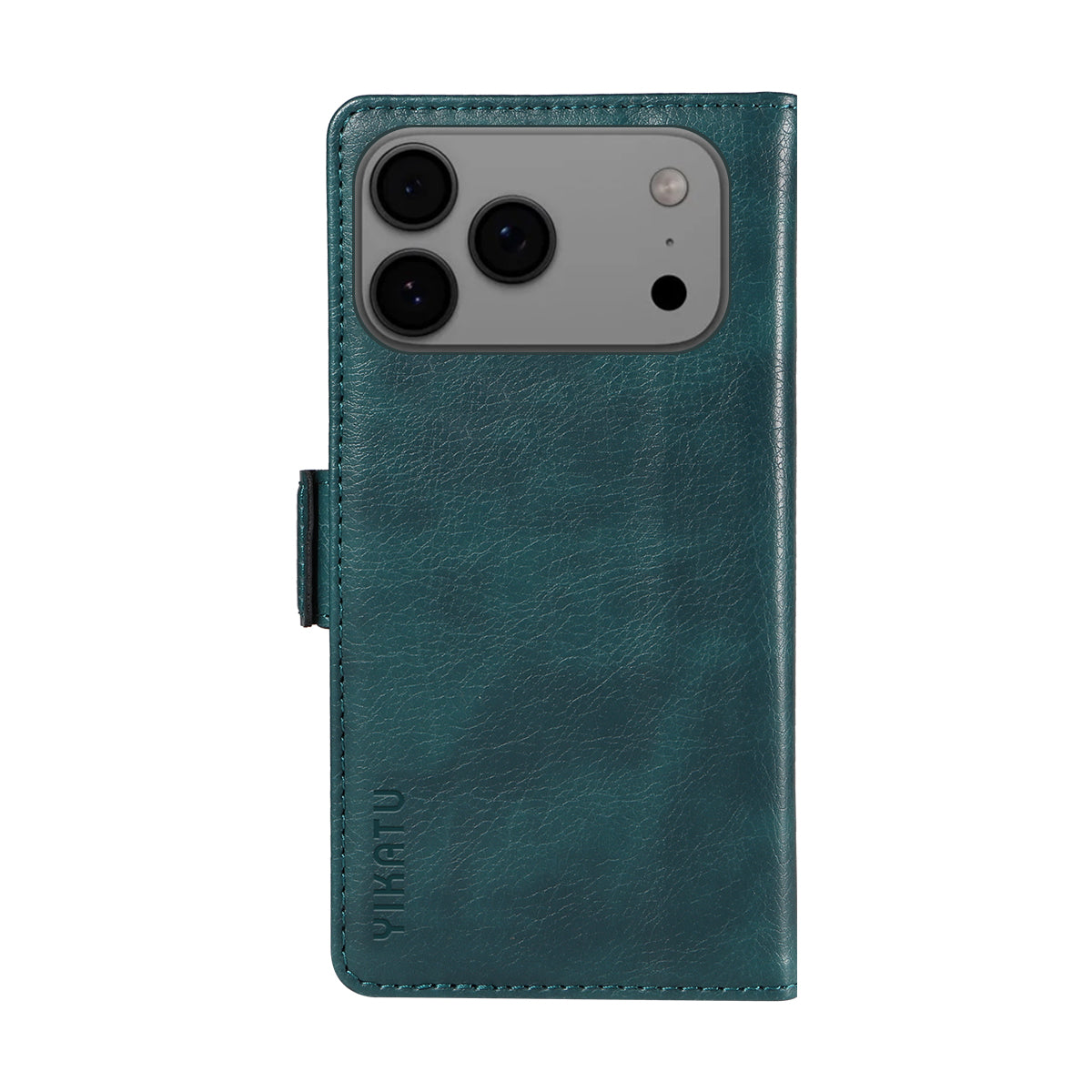 For iPhone 17 Pro Max Case YIKATU YK-007 Litchi Texture PU Leather Wallet Phone Cover - Blue