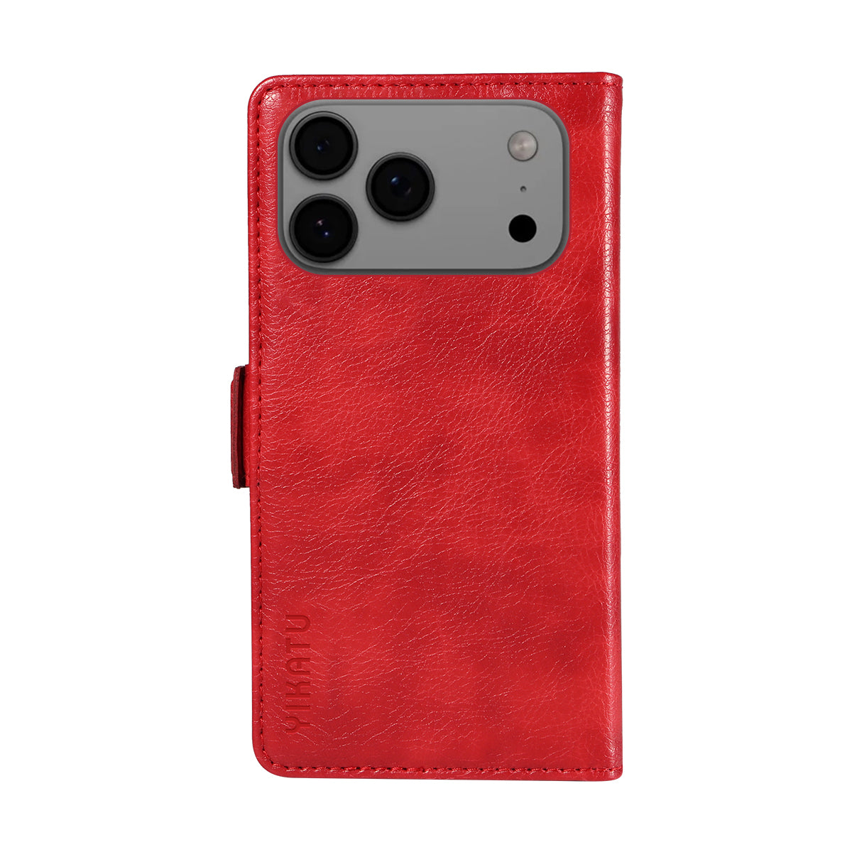For iPhone 17 Pro Max Case YIKATU YK-007 Litchi Texture PU Leather Wallet Phone Cover - Red