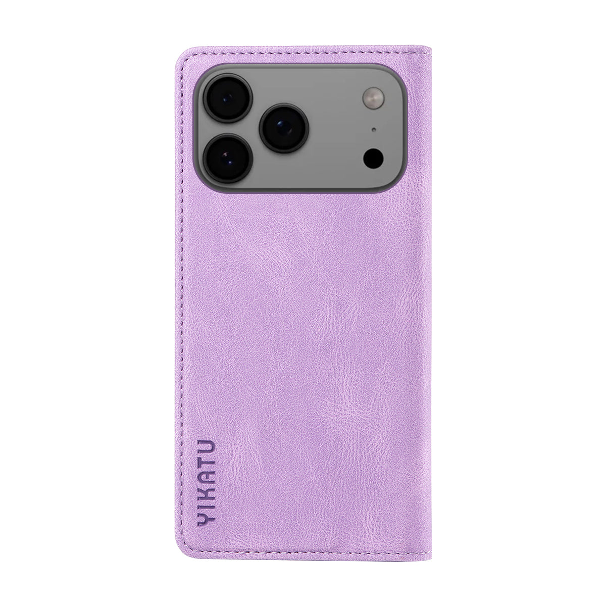 For iPhone 17 Pro Max Leather Cover YIKATU YK-004 Skin-Touch Wallet Phone Cases - Purple