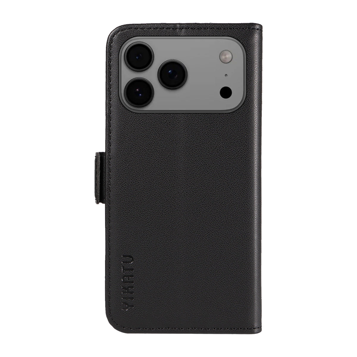 For iPhone 17 Pro Max Wallet Phone Case YIKATU YK-003 Leather Stand Cover -  Black