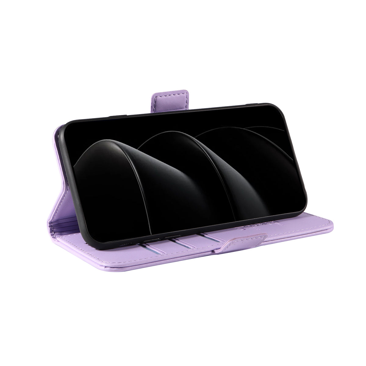 For iPhone 17 Pro Max Wallet Phone Case YIKATU YK-003 Leather Stand Cover -  Light Purple