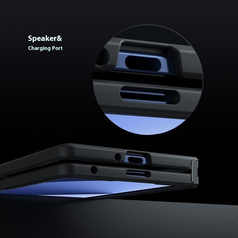 For Samsung Galaxy Z Fold7 5G Case Skin-Touch TPU + PC Matte Phone Shell, Transparent Black