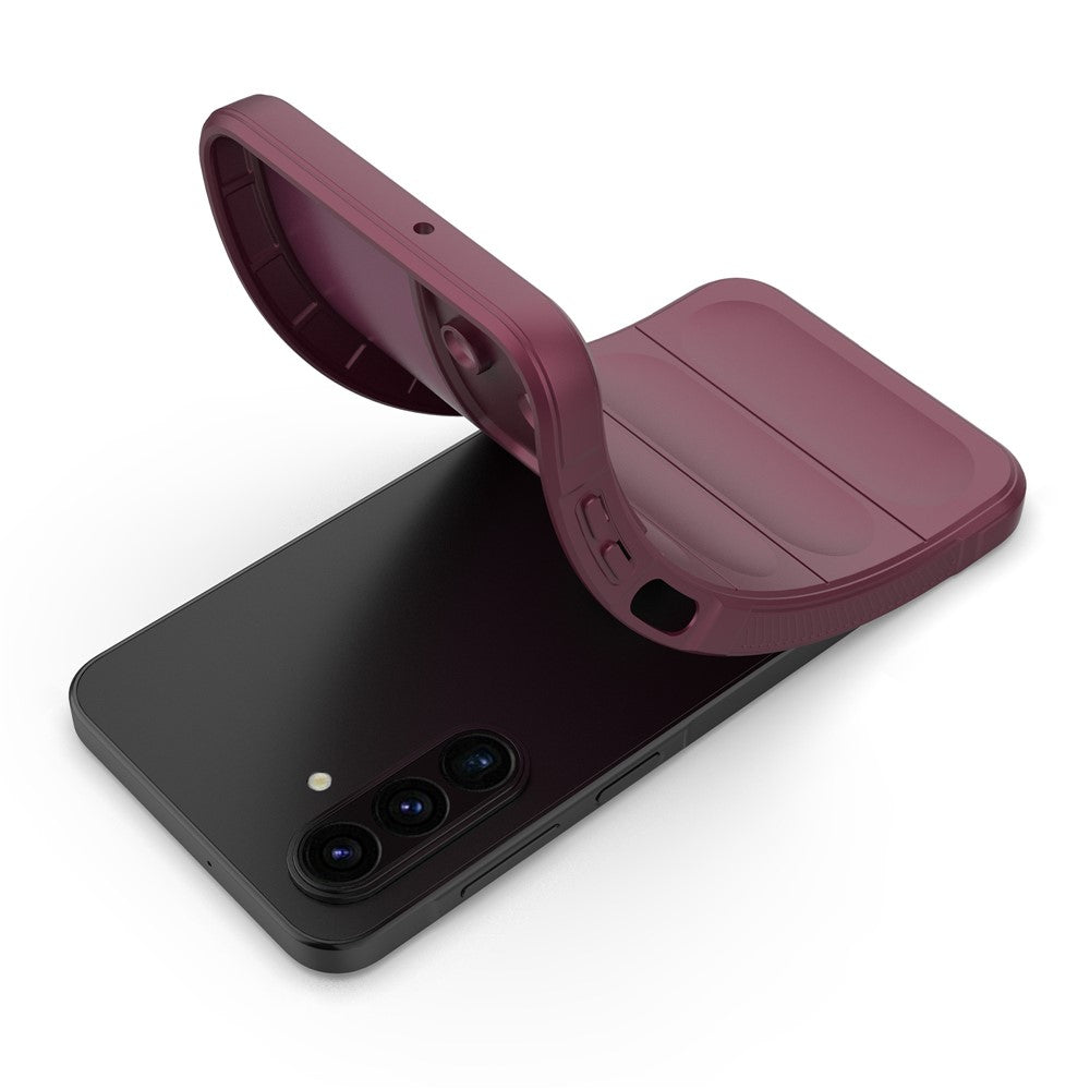 For Samsung Galaxy A17 5G Case Anti-Drop Soft TPU Rugged Phone Back Cover - Wine Red