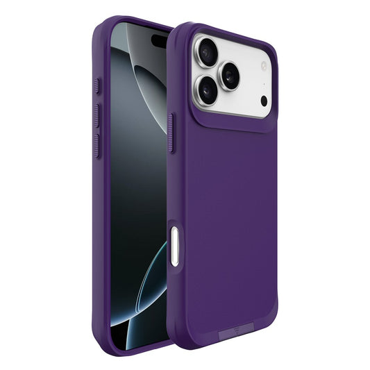 For iPhone 17 Pro Max Magnetic Case PC + TPU Phone Cover with Hidden Kickstand - Purple