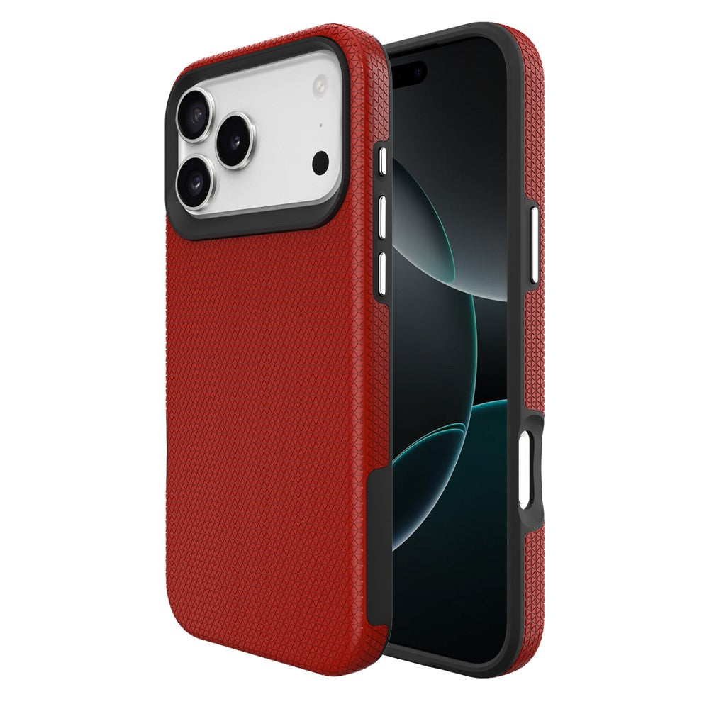 For iPhone 17 Pro Max Case TPU + PC Four Corner Anti-Drop Phone Cover - Red