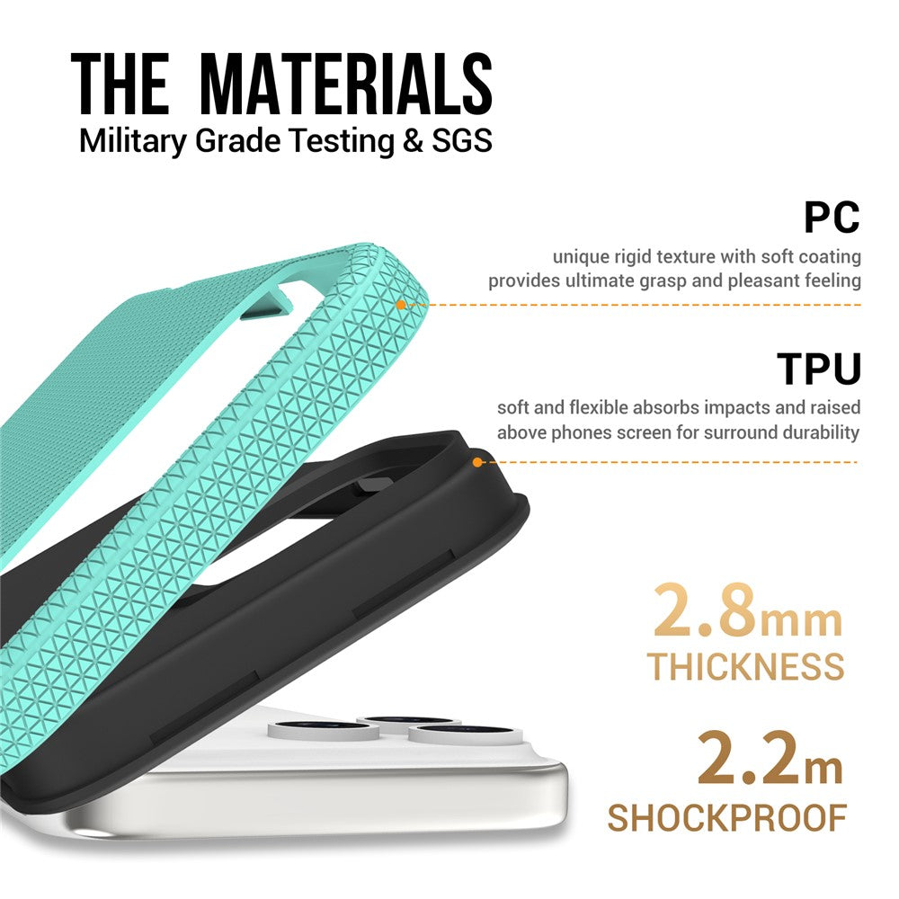 For iPhone 17 Pro Max Case Compatible with MagSafe Protective TPU+PC Phone Cover - Mint Green