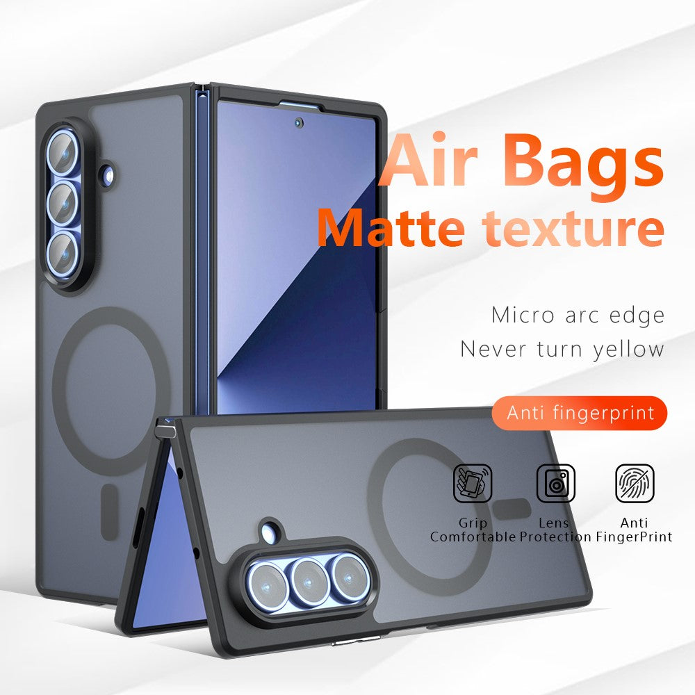 For Samsung Galaxy Z Fold7 5G Case Compatible with MagSafe TPU + PC Matte Skin Touch Phone Cover