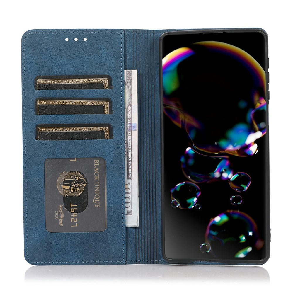For iPhone 17 Pro Max Case Wallet Magnetic Closing Leather Flip Phone Cover - Blue