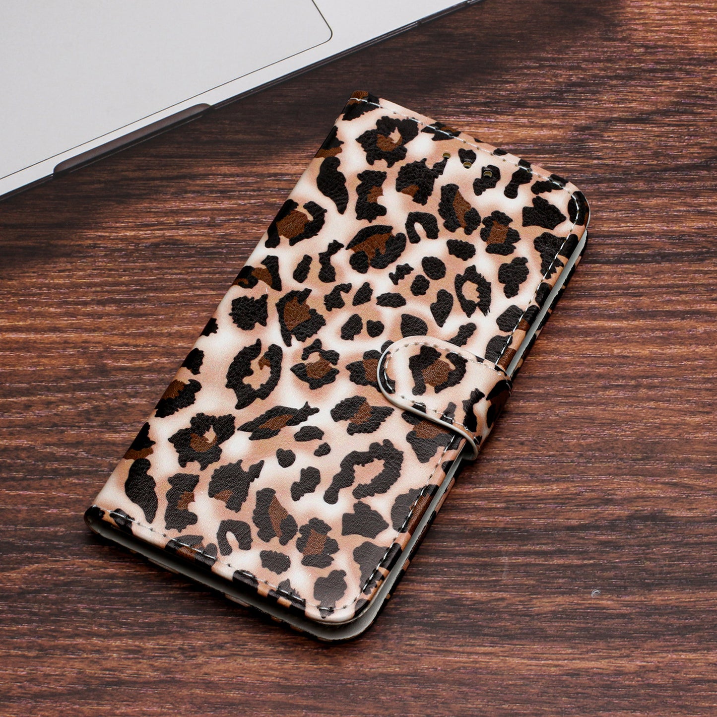 For Oppo Reno14 Pro 5G (Global) Wallet Case  Printed Pattern PU Leather Stand Phone Cover with Strap - Leopard Print