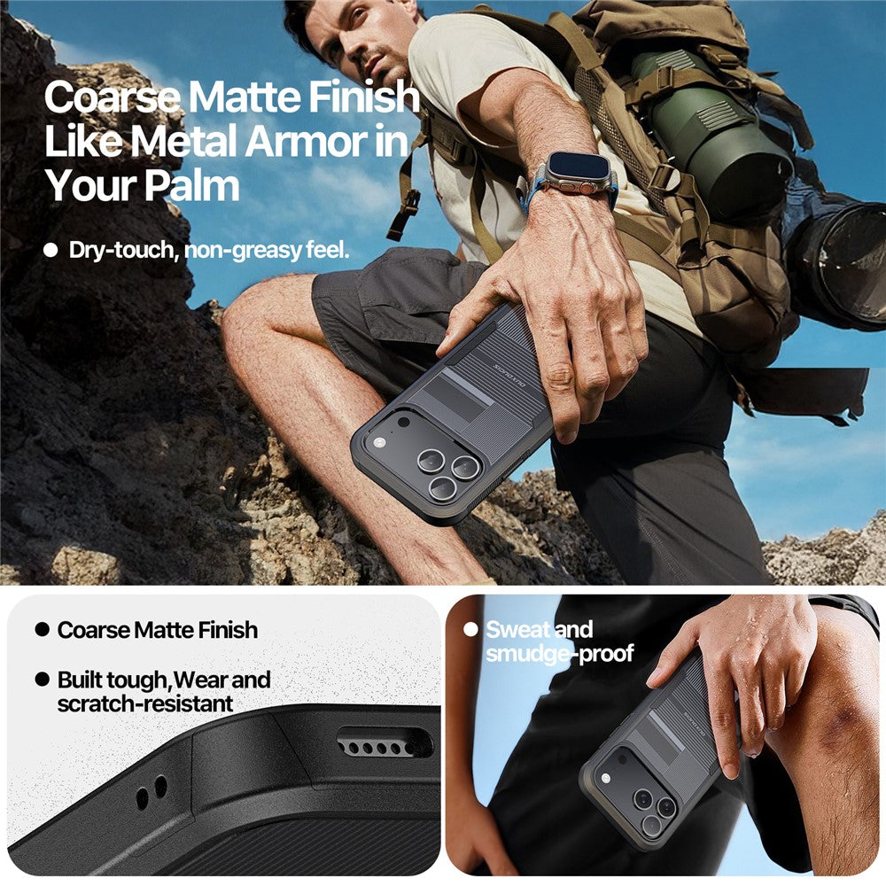 DUX DUCIS SHLD Series For iPhone 17 Pro Max Magnetic Case 10FT Drop Protection PC + TPU Phone Cover - Umbra Pattern