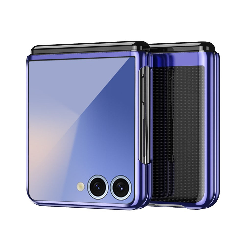 For Samsung Galaxy Z Flip7 5G Case Clear PC Electroplating Hard Phone Cover - Purple