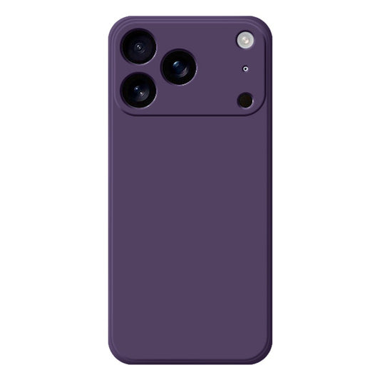 For iPhone 17 Pro Max TPU Case Straight Edge Protection Phone Cover - Dark Purple