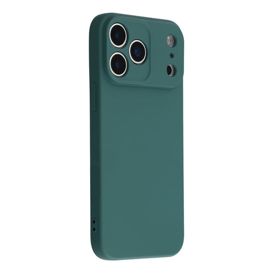 For iPhone 17 Pro Max Case TPU Back Soft Anti-Scratch Fiber Lining Phone Cover - Army Green