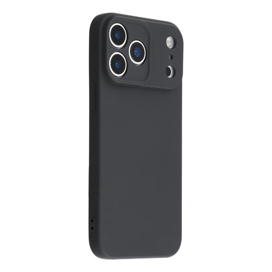 For iPhone 17 Pro Max Case TPU Back Soft Anti-Scratch Fiber Lining Phone Cover - Black