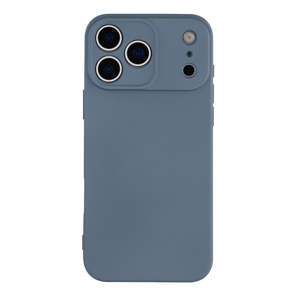For iPhone 17 Pro Max Case TPU Back Soft Anti-Scratch Fiber Lining Phone Cover - Lavender Grey