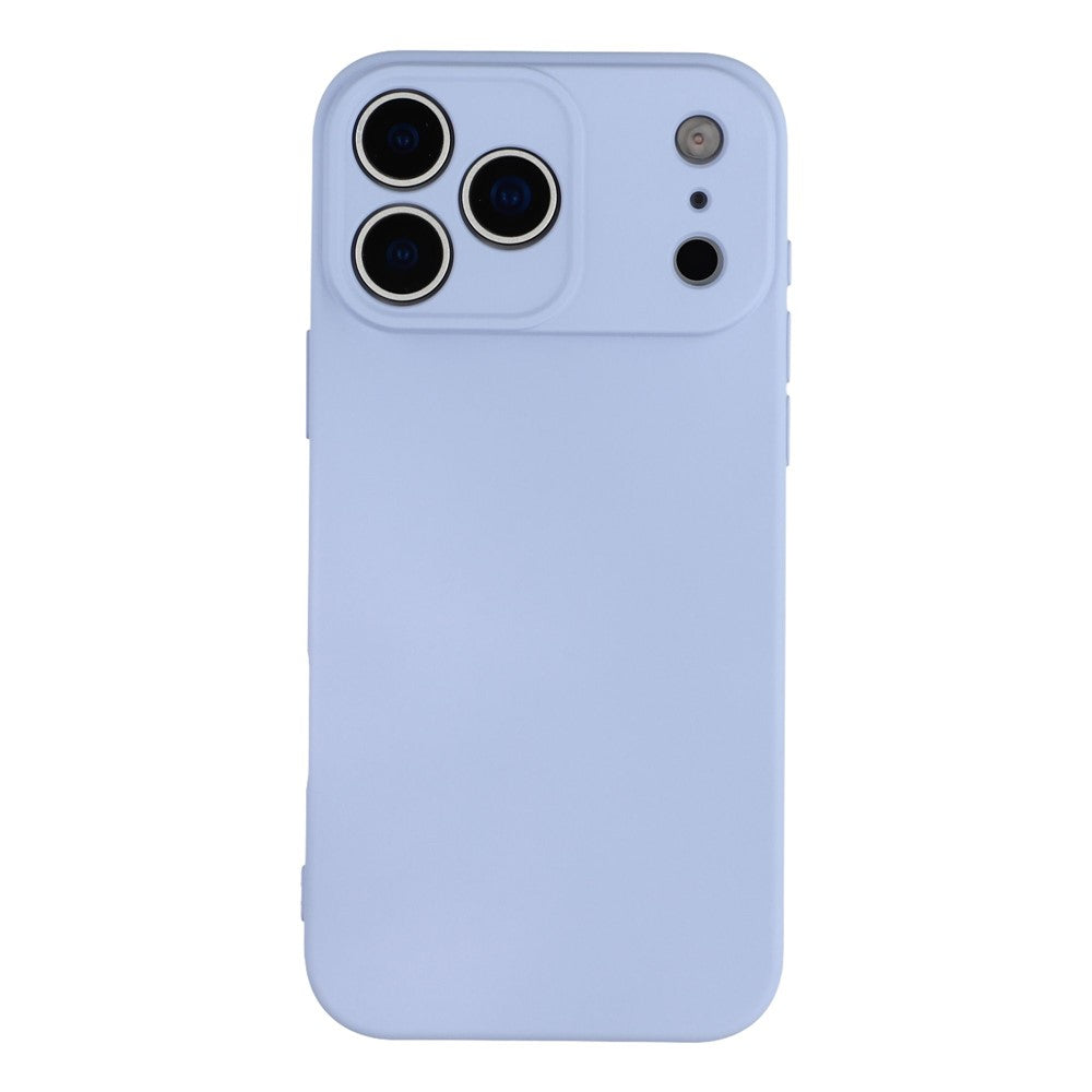 For iPhone 17 Pro Max Case TPU Back Soft Anti-Scratch Fiber Lining Phone Cover - Light Purple