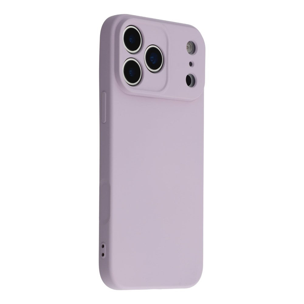 For iPhone 17 Pro Max Case TPU Back Soft Anti-Scratch Fiber Lining Phone Cover - Purple