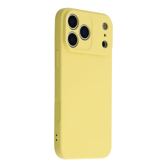 For iPhone 17 Pro Max Case TPU Back Soft Anti-Scratch Fiber Lining Phone Cover - Yellow