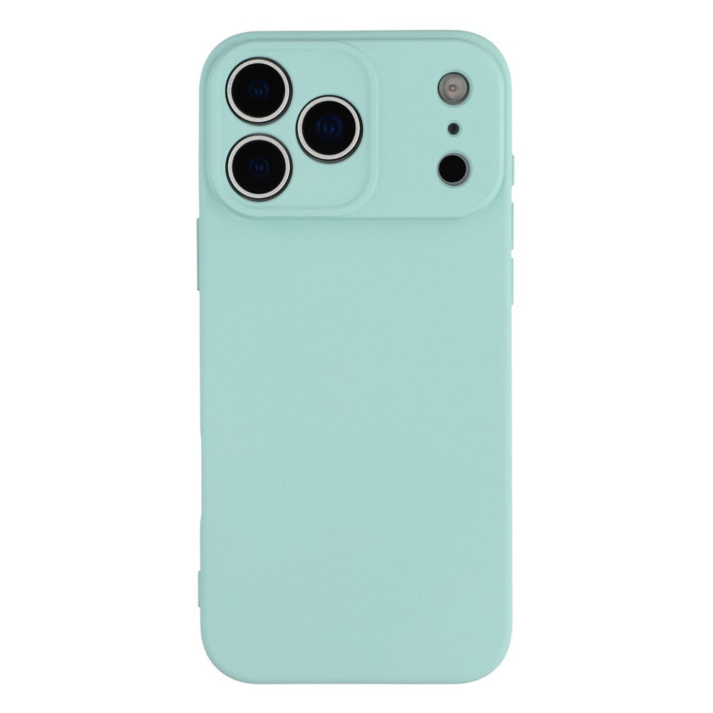For iPhone 17 Pro Max Case TPU Back Soft Anti-Scratch Fiber Lining Phone Cover - Baby Blue