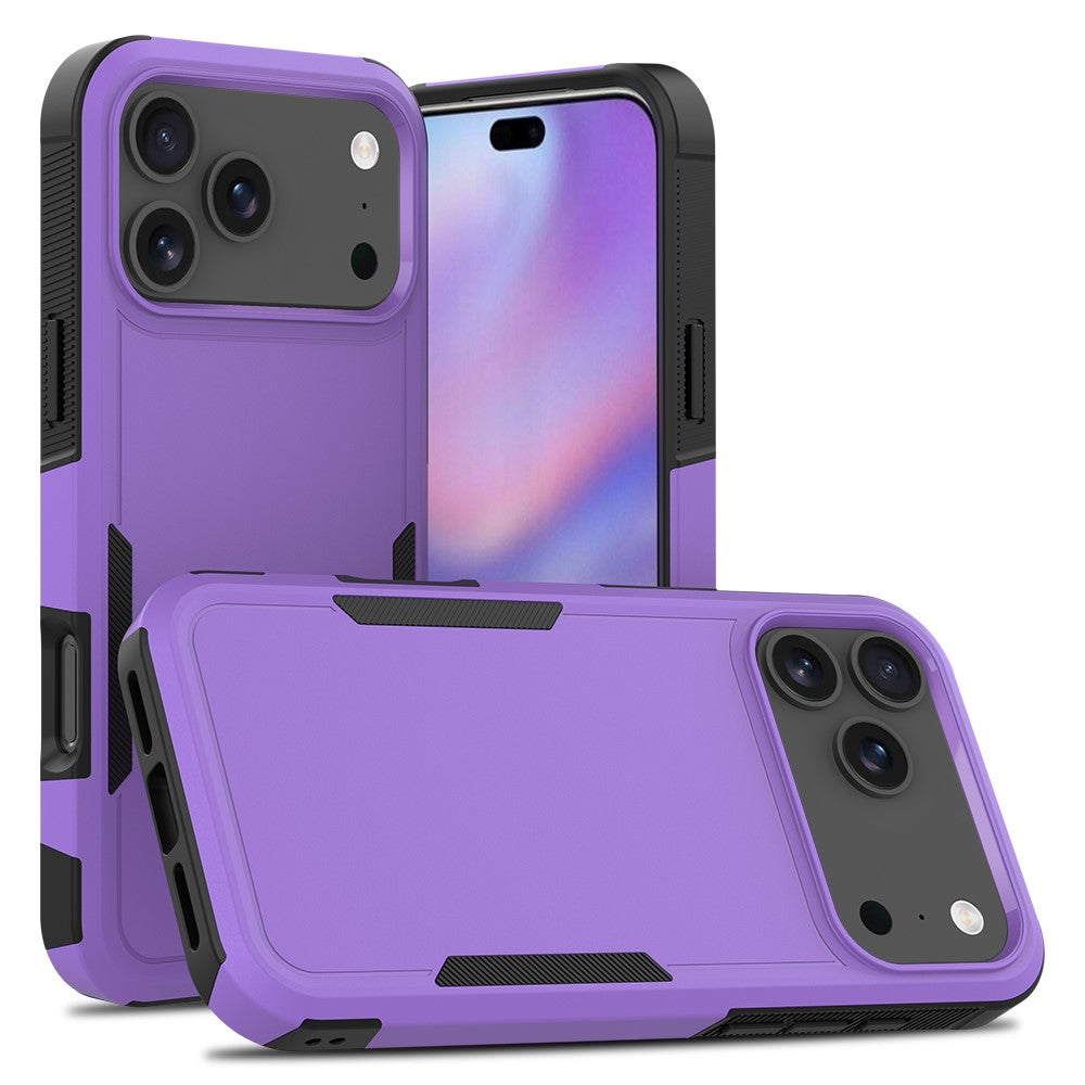 For iPhone 17 Pro Max Case 2 in 1 PC + TPU Shockproof Phone Cover - Purple