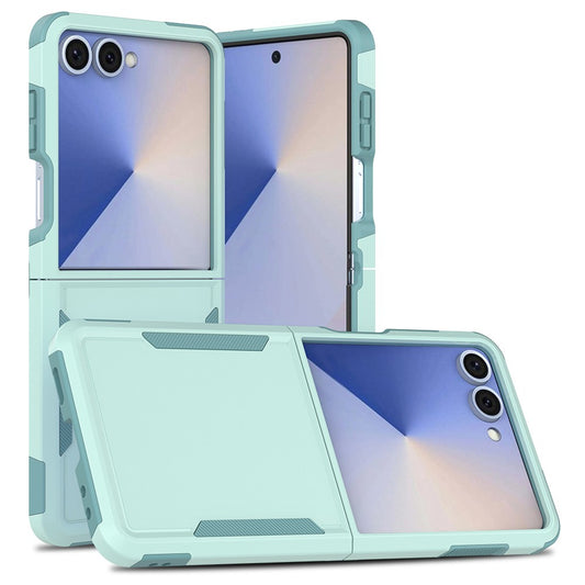 For Samsung Galaxy Z Flip7 5G Case 2 in 1 PC + TPU Shockproof Phone Cover - Mint Green