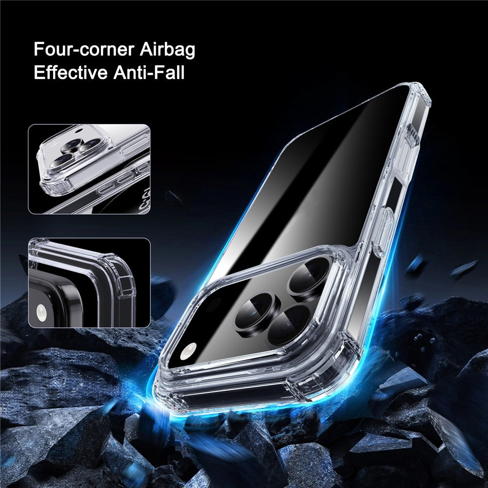 IPAKY For iPhone 17 Pro Max Case Four Corner Shockproof Clear Phone Back Cover