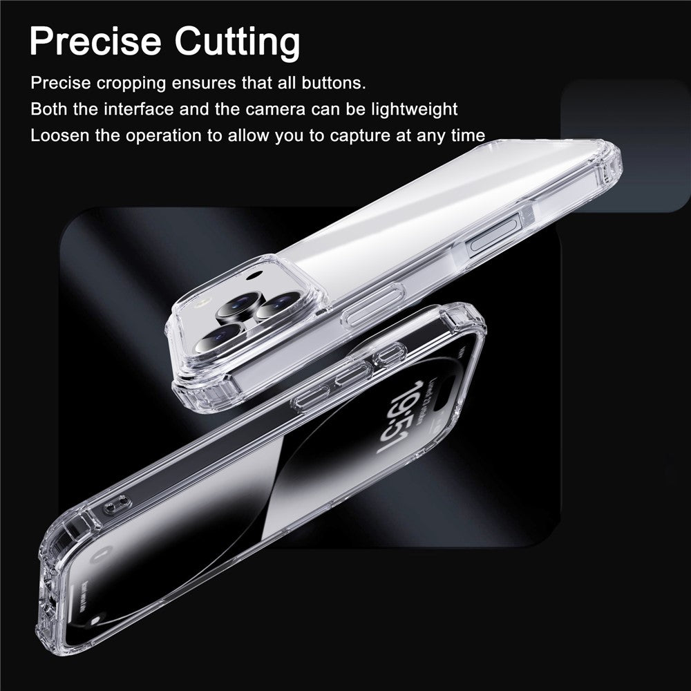 IPAKY For iPhone 17 Pro Max Case Four Corner Shockproof Clear Phone Back Cover